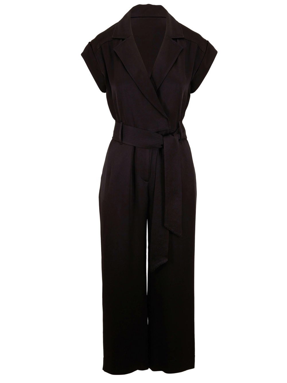 Veronica Beard Ophelia Black Belted Jumpsuit size small - Picture 2 of 15